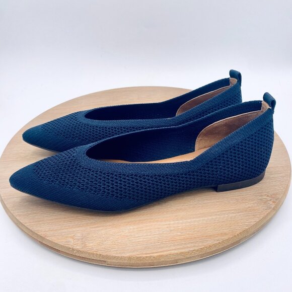 Everlane Shoes Womens 6 Blue Mesh Kint Ballet Flats Minimalist - Picture 6 of 12